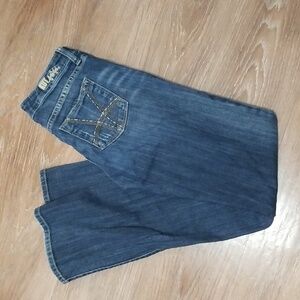 (4) KUT From the Kloth Slim Boot Cut Classic Denim Contemporary Modern Flair